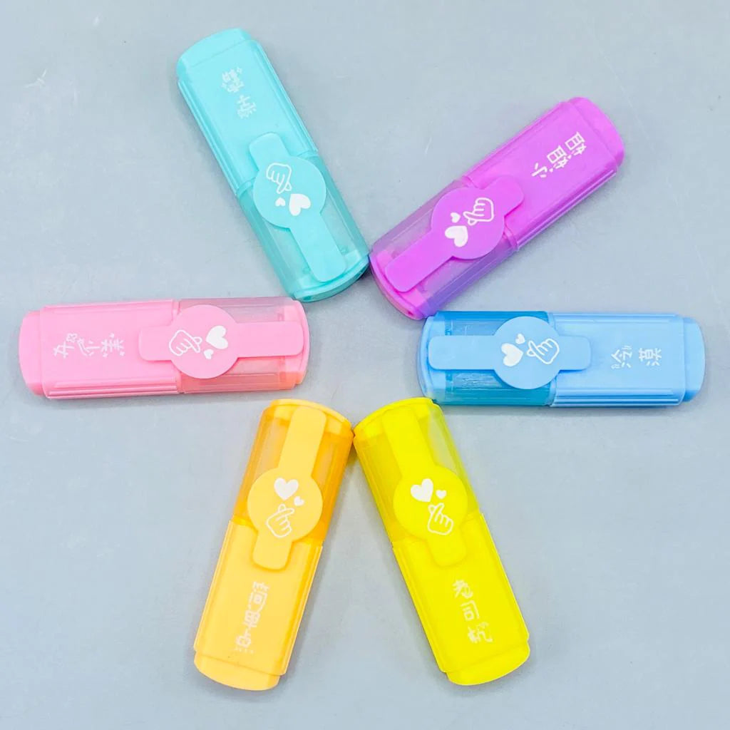 Set Of 6 Mini Candy Highlighter, Assorted Chisel Tip Marker Pen, Mini Size Marker Pen, Drawing Marker Pen For Kids Student, Fluorescent Coloring Pens for Student Office School Home Set Of 6 Mini Candy Highlighter, Assorted Chisel Tip Marker Pen, Mini Size Marker Pen, Drawing Marker Pen For Kids Student, Fluorescent Coloring Pens for Student Office School Home